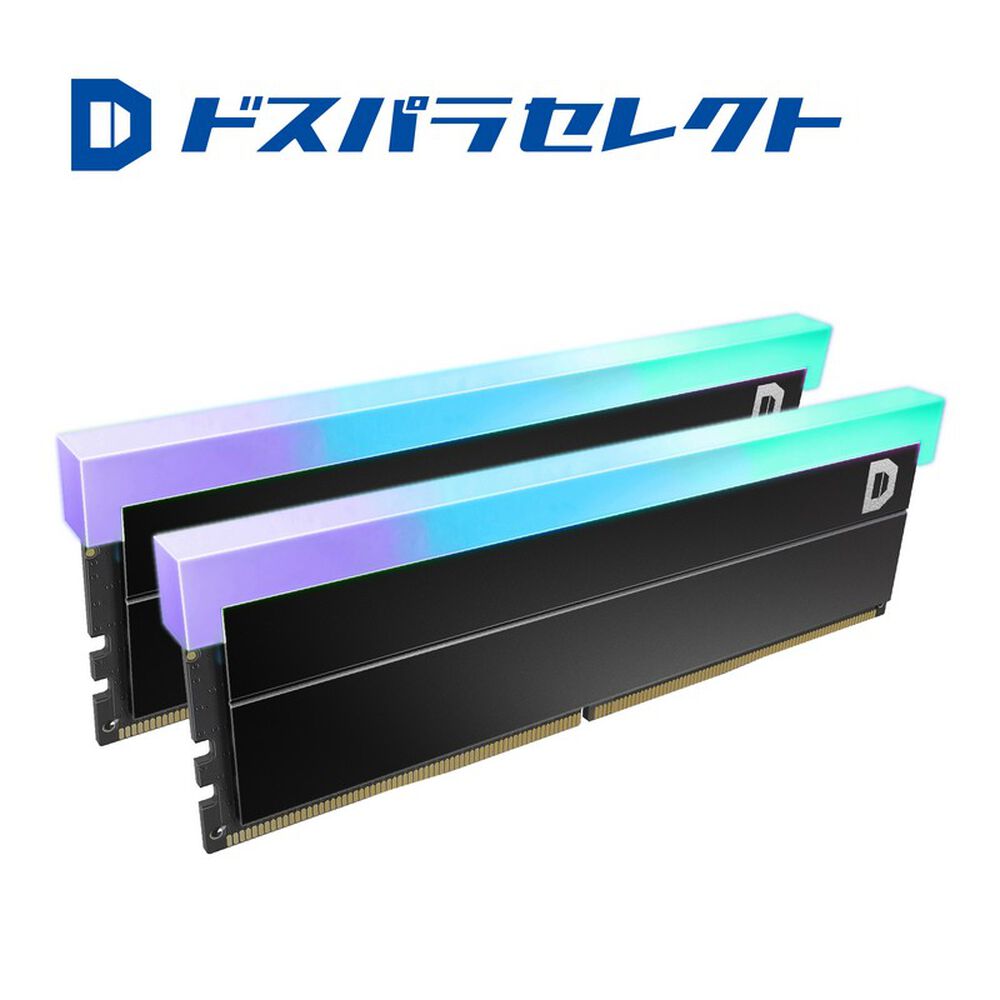 ドスパラセレクト D5D6000-16G2A1-RGB-BK (DDR5 PC5-48000 16GB 2枚組)
